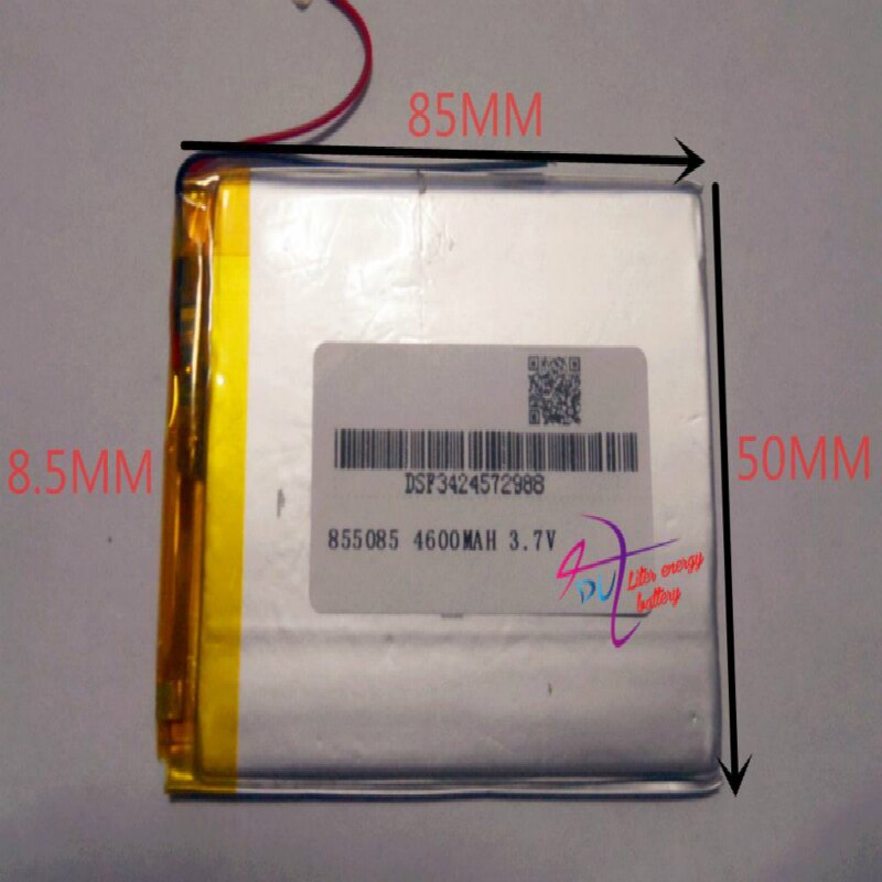 best battery brand Size 855085 3.7V 4600mah tablet battery with Protection Board For Tablet PCs PDA Digital Products Fr