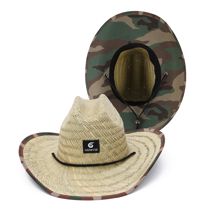 1PC/2pz Nuove Donne Cappello di Salvataggio di Paglia di proprietà Spiaggia Cappello Da suola tutto'aperto Della Boemia Della signora di Modo fedora Cappello Panama: marrone