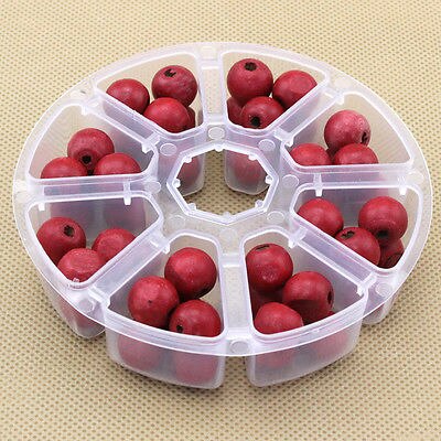 1Pc 8 Slots Storage Plastic Box Round 8 Compartment Organizer Storage Loom Bands Craft Nail Art