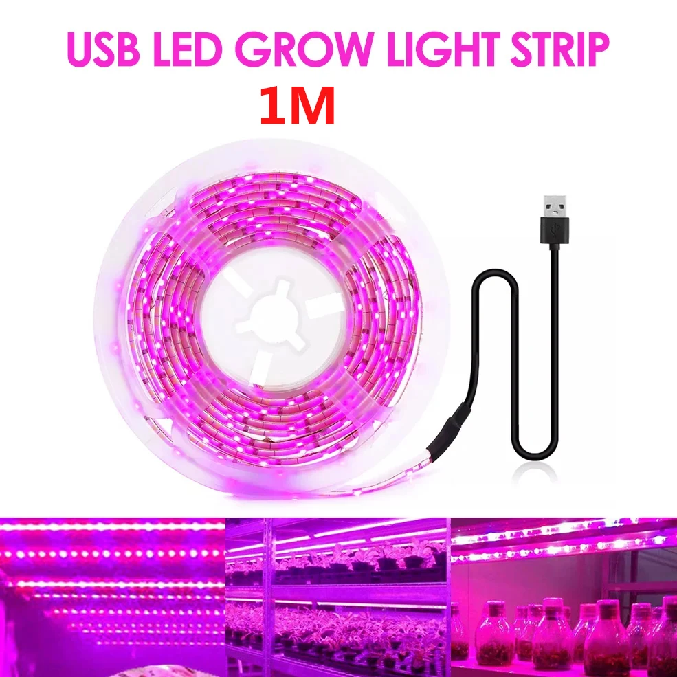 USB Led Grow Strip Phyto Lamp Licht Volledige Spectrum Plantengroei Licht Kas Phytolamp voor Planten Hydrocultuur Groeisysteem: Bundle1