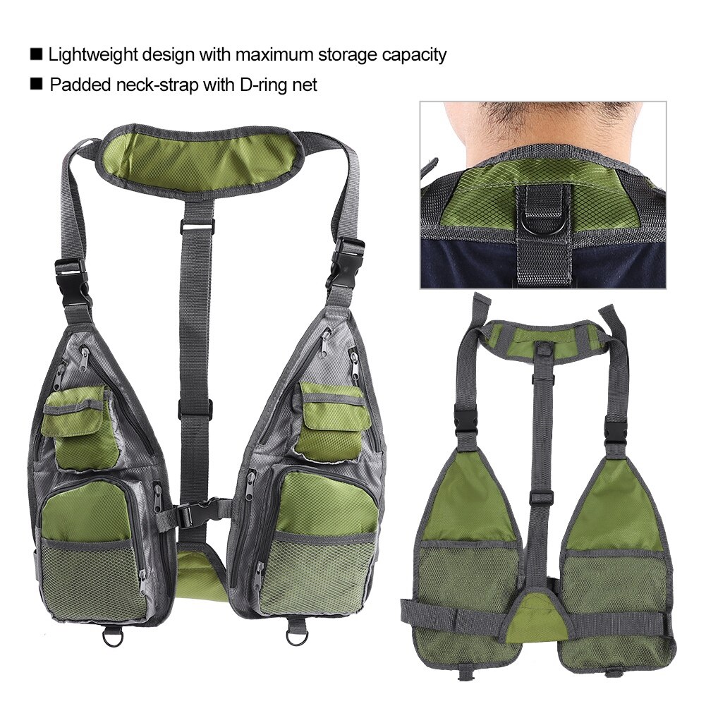 Simple Breathable Mesh Fishing Vest Summer Outdoor Multi-Functional Quick-Dry Fly Vest