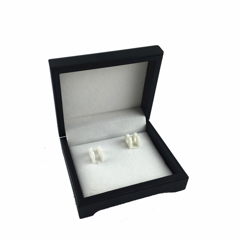 Caja de para gemelos, 1 par, caja de joyería negra, marrón, , cajas de almacenamiento de embalaje, bandeja de exhibición de joyería, contenedor: CTB006 box only