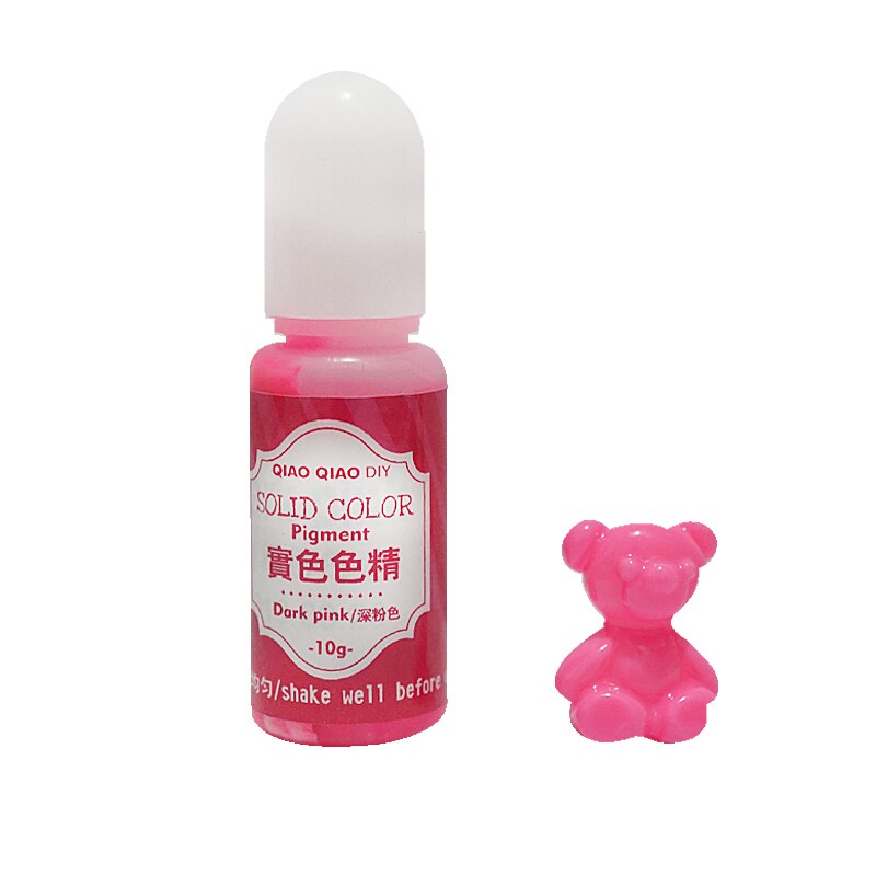 QIAOQIAO FAI DA TE 10g UV Resina Pigmento di Colore Dello Smalto di Colla Solida per Stampo In Silicone Monili Che Fanno FAI DA TE Fatti A Mano Artigianato: Dark pink