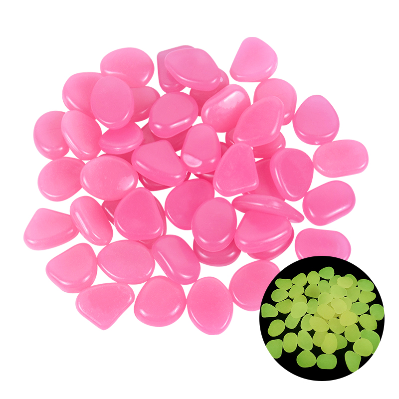25/50pcs Glow in the Dark Garden Pebbles Glow Stones Rocks for Walkways Garden Path Patio Lawn Garden Yard Decor Luminous Stones: L / Orange