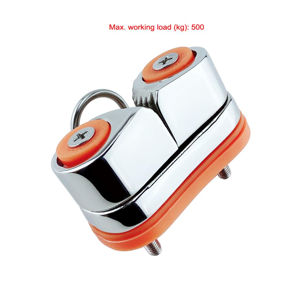 316 Stainless Steel Boat Fast Entry Cam Cleat With Leading Rings Ball Bearings Rope Clamp Pilates Equipment Kayak Marine Yacht