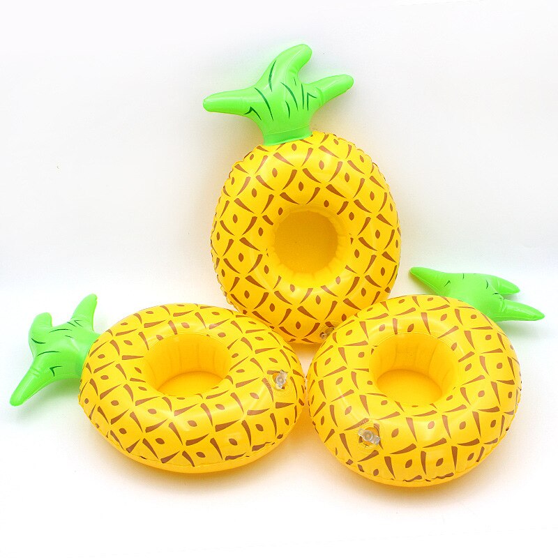Starmax – porte-gobelet gonflable en forme de crabe, porte-boisson, flotteur de piscine, refroidisseur de bière, jouet de piscine, sous-verres flottants: pineapple