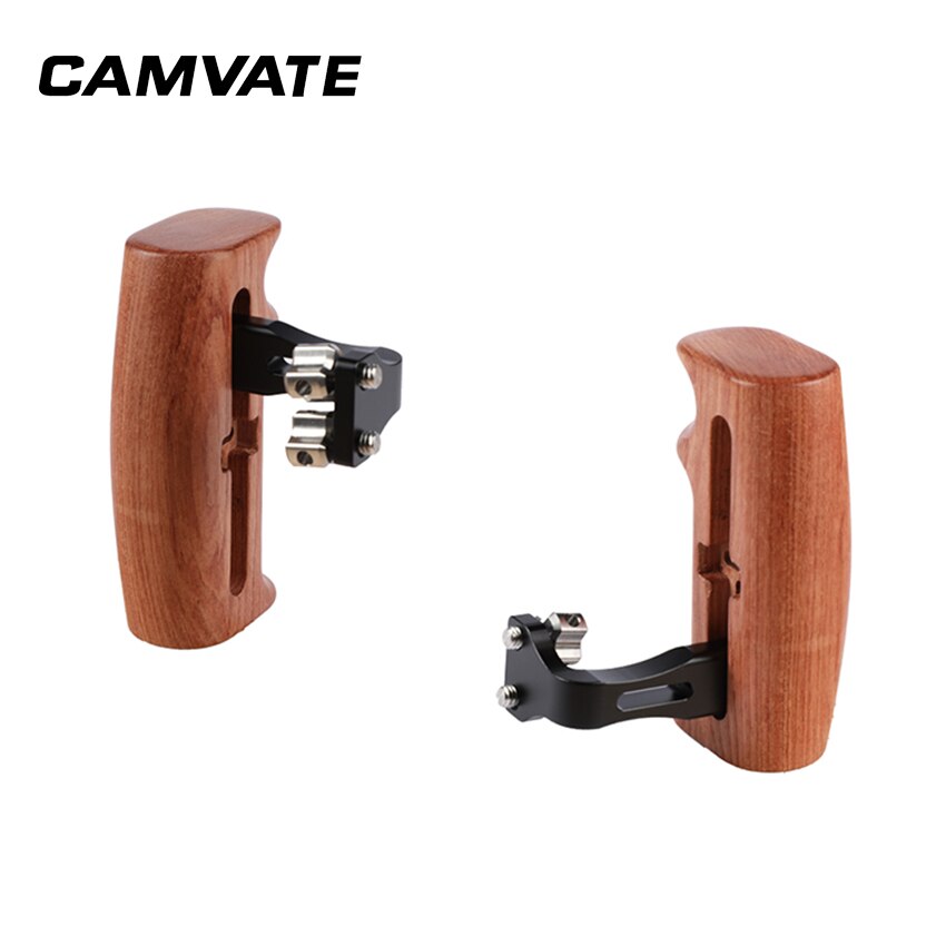 Camvate Veelzijdige Houten Handgreep Met Invertible & Verstelbare 1/4 "Duimschroef Verbinding (Weerszijden) C2355