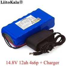 LiitoKala 14.8V 12Ah 4s6p 18650 li-iom batterij nacht vissen lamp heater mijnwerker versterker batterijen met BMS + 16.8V Lader