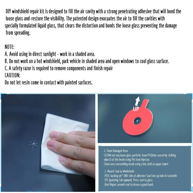 2ml Auto Voorruit Reparatie Tool Diy Autoruit Reparatie Tools Vensterglas Curing Lijm Auto Glas Kras Crack Herstellen Kit TSLM 1