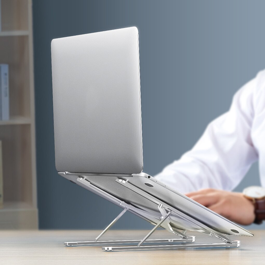 Aluminum Alloy Laptop Stand Holder Cooling Adjustable Universal Bracket Mount Swith Felt Bag