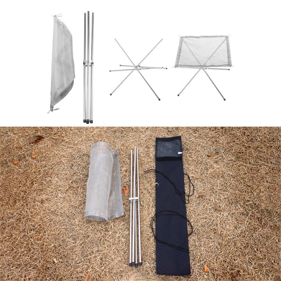 draussen Tragbare Feuer Grube Zusammenbrechenden Stahl Kamin Tisch Grill Punkt Holzkohle Herde Netz Heizung Holz Herde Camping