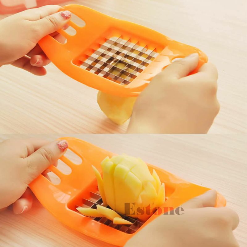 Cortador de patatas cortadas en tiras, herramienta para cortar patatas fritas, utensilios de cocina al azar