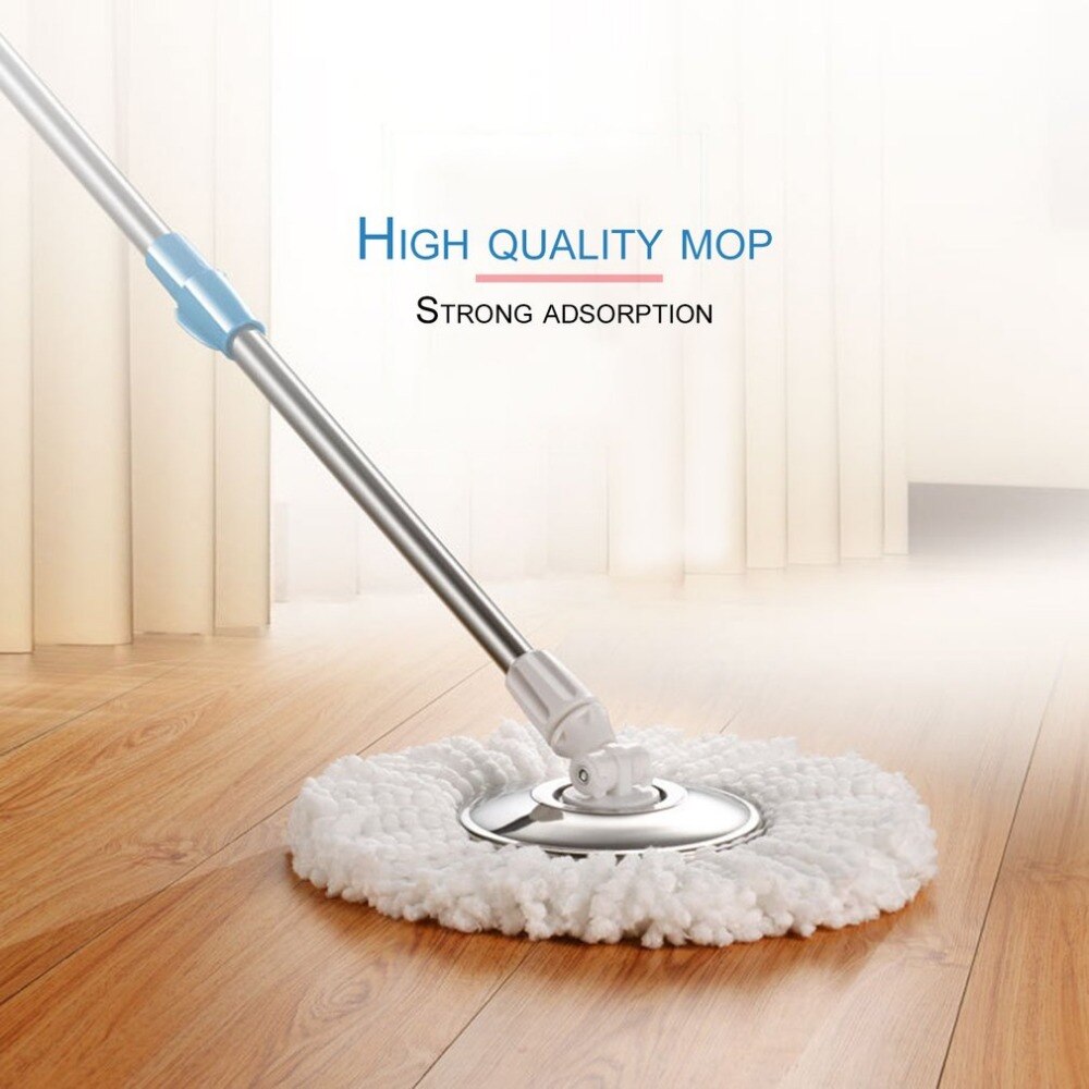 Practical Home Use Magic Floor Cleaning Mop 360 Degree Rolling Spin Self-Wring Fiber Cotton Head Floor Mop Set