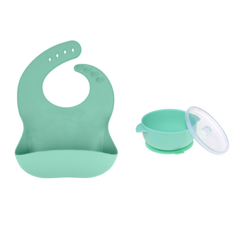 Baby Feeding Bowl Silicone Tableware for Kids Suction Bowl Baby Plate BPA Free Silicone Kids Toddler Assist: mint 2