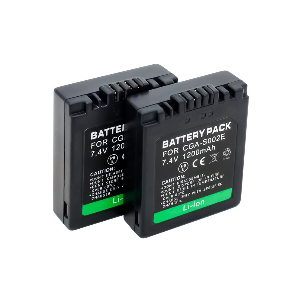 2 pièces CGA-S002 CGA-S002E Batterie + 1 pièces chargeur CGR-S002E pour Panasonic Lumix DMC-FZ1 FZ2 FZ3 FZ4 FZ5 FZ10 FZ15 FZ20 Caméra