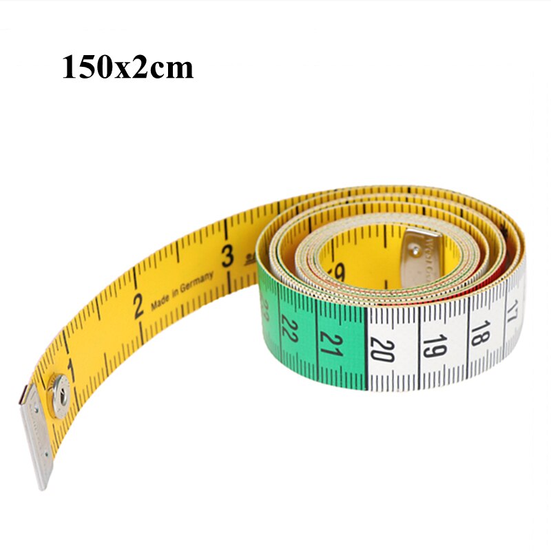 1pc 60in 150cm kroppsmått linjal sömnad skräddare måttband mini mjuk platt linjal centimeter meter sömnad måttband: A