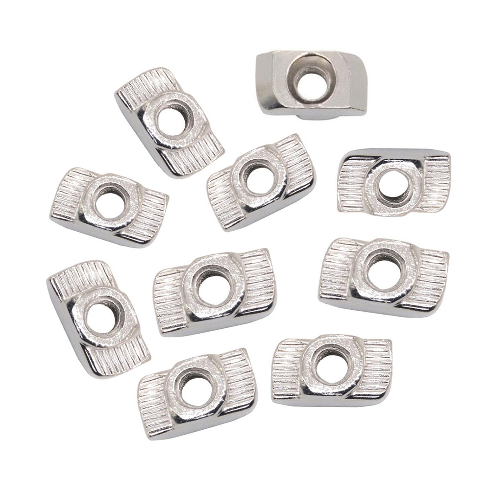 10 teile/los M3 M4 M5 M6 M8 Gewinde T Mutter EU Standard In T-Slot Carbon Stahl für 3030 4040 4545 serie Aluminium Profile
