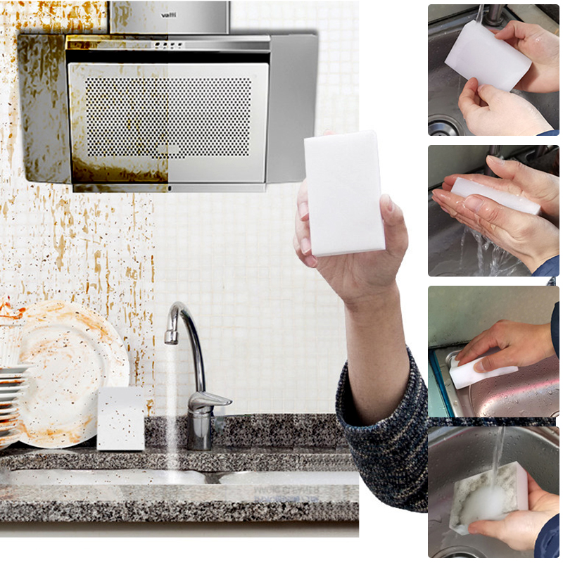 Magic sponge 100 pcs Melamine Sponge Eraser Sponge Cleaner Nanoparticles Cleaning Sponge For kitchen Bathroom Cleaning Tools