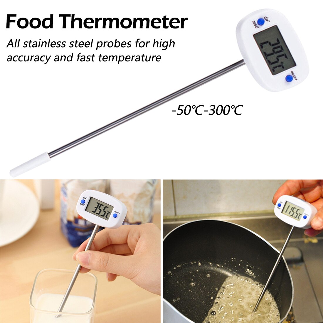 Bbq Chocolade Oven Draaibare Digitale Voedsel Koken Thermometer Melk Water Olie Elektronische Sonde