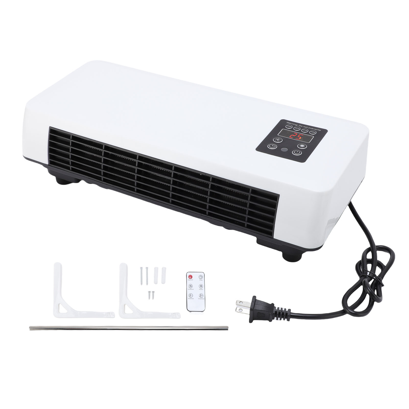 Wall-Mounted Air Conditioner With Cold/Heat Switching Easy To Operate Energy Efficient Suitable For Use In Home Bathrooms: black