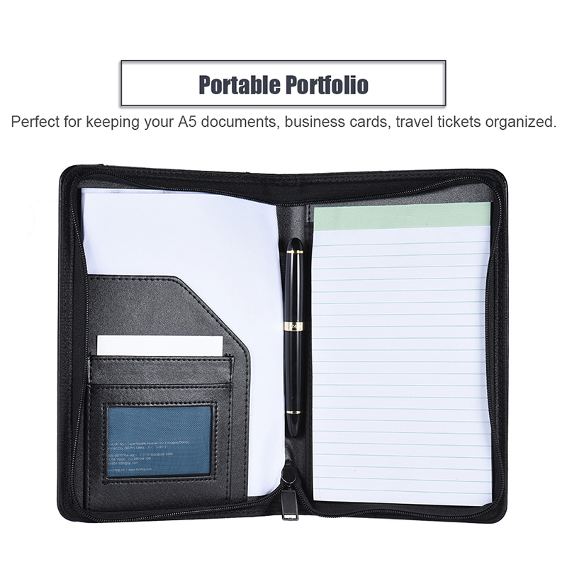 A5 Porte-Documents Portefeuille D'activités D'écriture Support Pour Ipad Dossier Porte-Documents Organisateur A5 PU EN CUIR POUR Entreprise