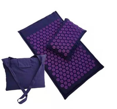 Estera de acupresión con pinchos, colchoneta de lino, palma de coco, para Yoga, cojín deportivo con bolsa, estera de acupresión con puntas de loto