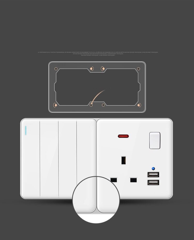 86 Type Wall Switch Frame 2 position 3 postion 4 Position Frame for Wall Switch and Socket Switch Organizers