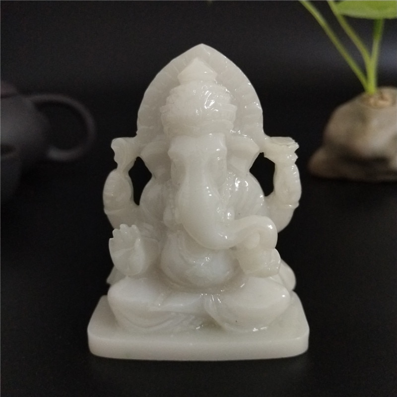 Ganesha buddha statue elefant gud skulptur feng shui ganesh figurer håndlavet håndværk til tilbehør til havehave dekoration