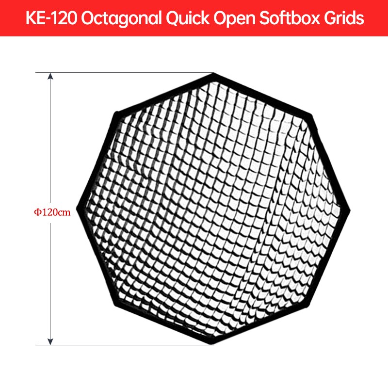 JINBEI KC/KE Series Softbox Grid for Umbrella Deep Octagonal Soft Box Light Control Accessory: KE-120 Octagonal