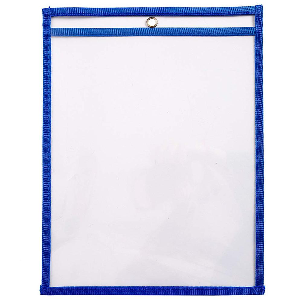 -10 Dry Erase Pockets, Oversize 9 x 12 Inch Pockets Perfect Classroom Organization, Reusable Dry Erase Pockets, Teaching tool