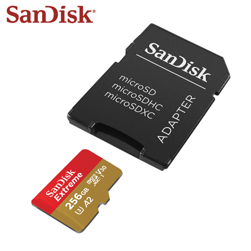 SanDisk Extreme U3 V30 A2 microSDXC Memory Card 1TB 512GB 256GB 128GB 64GB 32GB Class 10 Micro SD Card Microsd Flash TF Cards