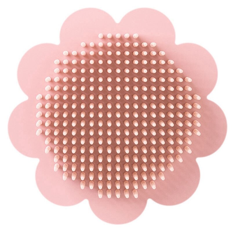 Baby Silicone Shampoo Brush Clean Exfoliating Silicone Brush Shower Bath Care Household Tools for Scalp Massage: Pink