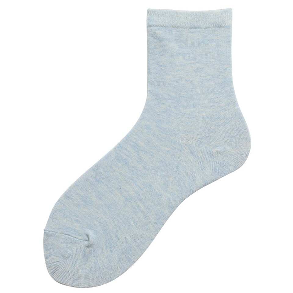 Sokker kvinder sport bomuldssokker 1 par forårssokker sunmmer yogasokker til kvinder blød solid åndbar sokker kvinde: Blå