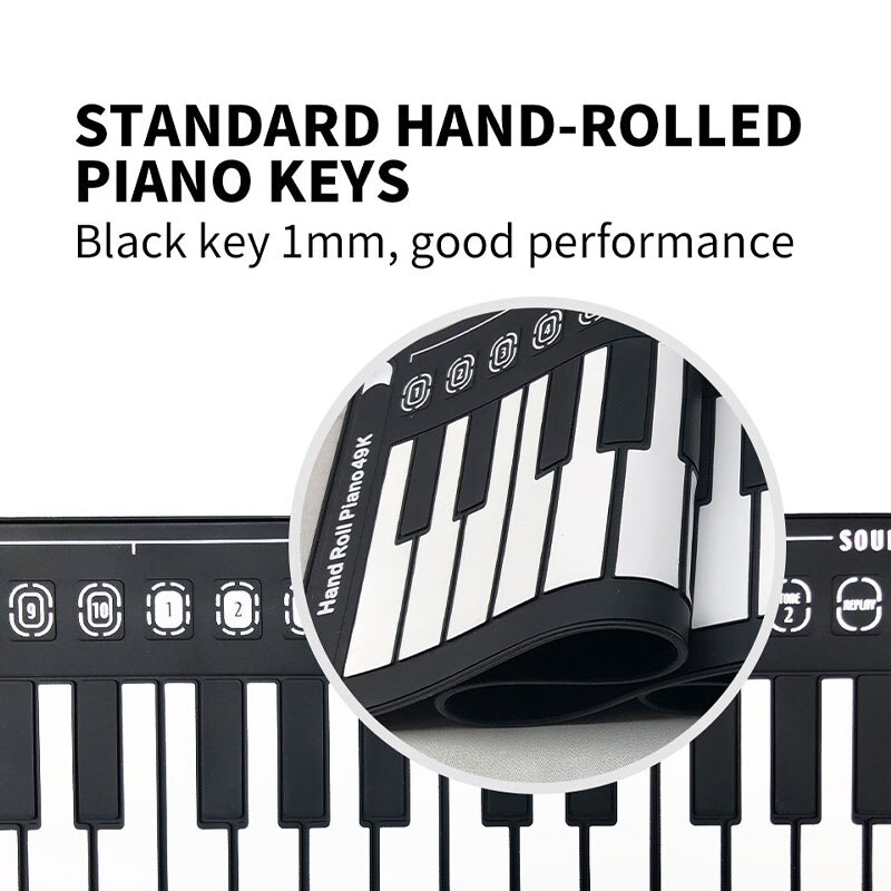 49 key electronic roll piano keyboard