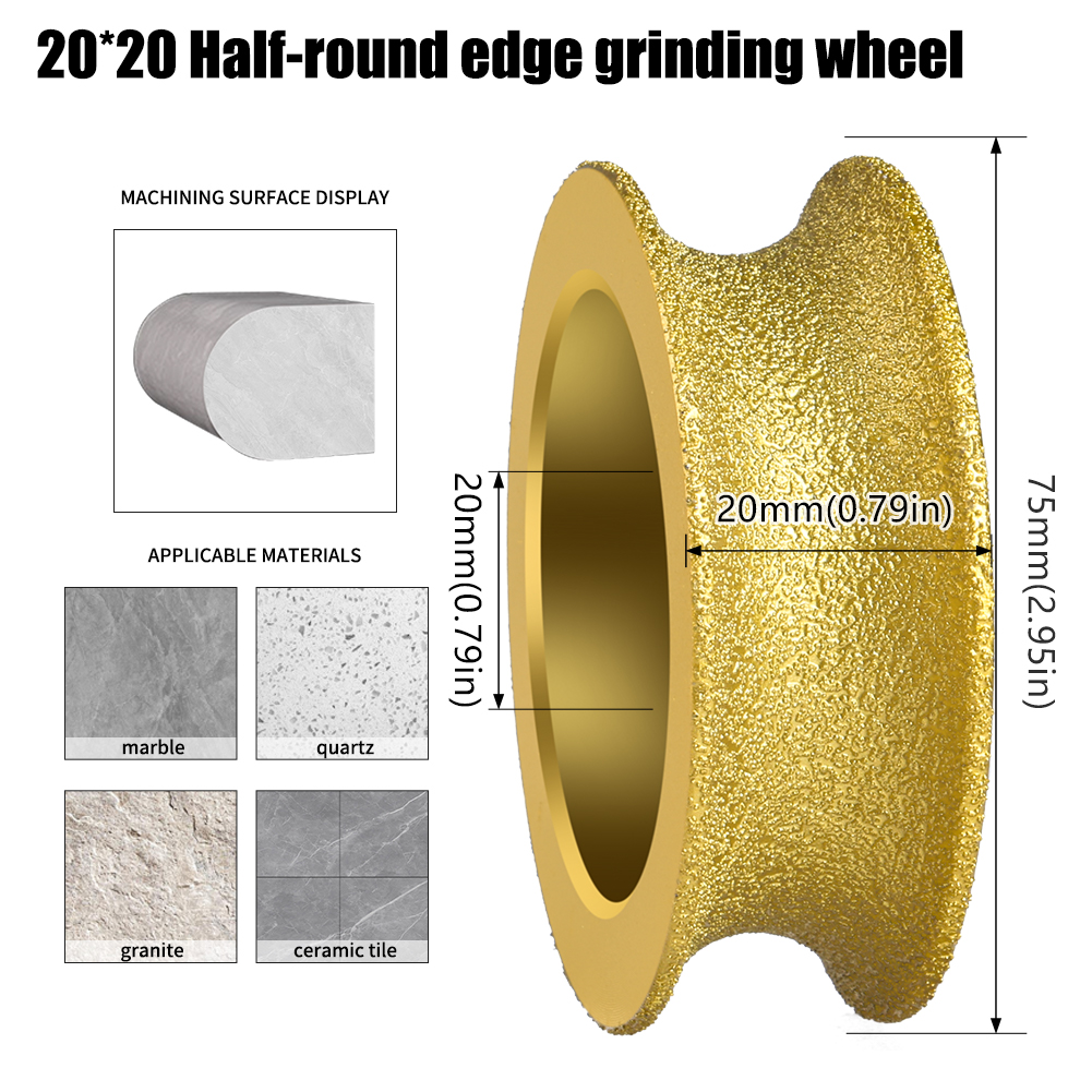 Diamentowe tarcze szlifierskie rzymski koło 100/125mm - lutowane tarcze robić profilowania krawędzi kamienia robić marmuru i płytek | Narzędzia robić rowkowania i szlifowania: 26mm