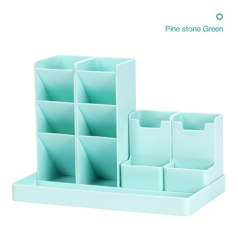Large Capacity Desk Pen Holder Pencil Storage Box Desktop Organizer Stand Case School Office Stationery: Green