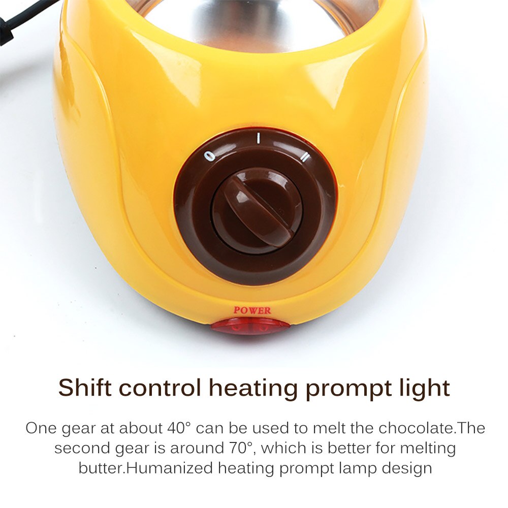 20W Mini Electric Chocolate Melting Machine Single Pot Non-Stick Pot Tempering Cylinder Melter Pan 220V EU Plug