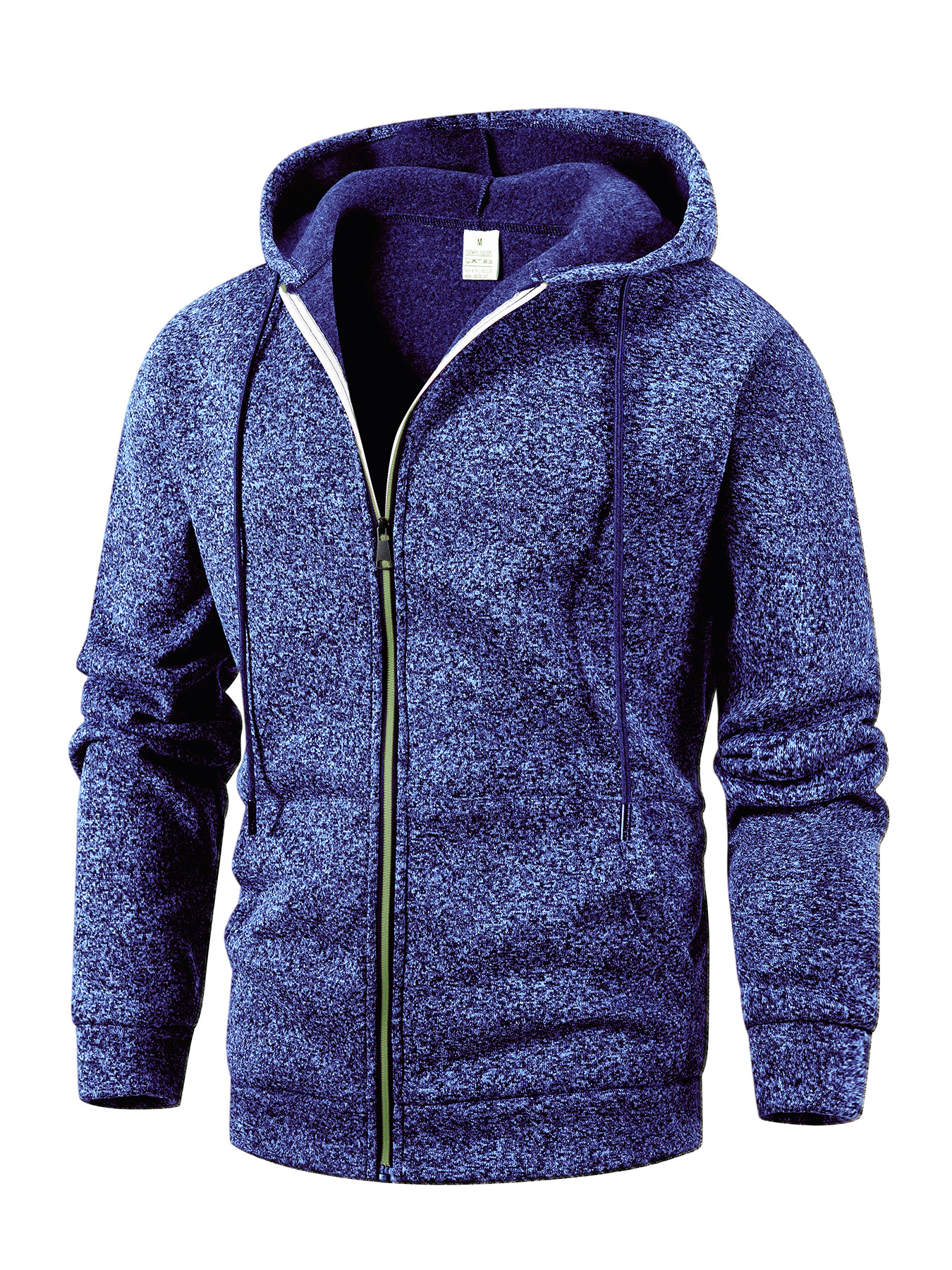 Herbst Hoodie Mäntel Jacke für Männer lässig Reißverschluss Verschluss Hoodie Sweatshirt schlank passen Streetwear Sportbekleidung Männliche Kleidung: L / Marineblau