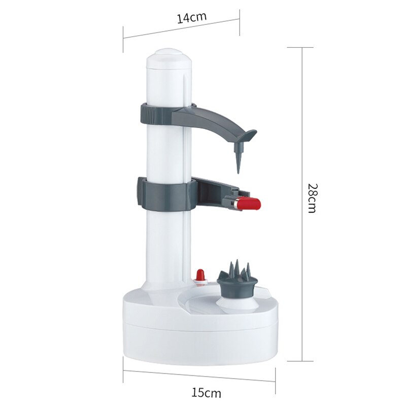 Multifunctional Electric Spiral Apple Peeler Cutter Automatic Slicer Fruit Potato Peeling Battery Operated Machine with Charger