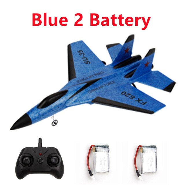 Roclub FX620 SU-35 Rc Vliegtuig 2.4G Afstandsbediening Vechter Hobby Vliegtuig Zweefvliegtuig Vliegtuig Epp Schuim Speelgoed Rc Vliegtuig Kids: Blue 2B