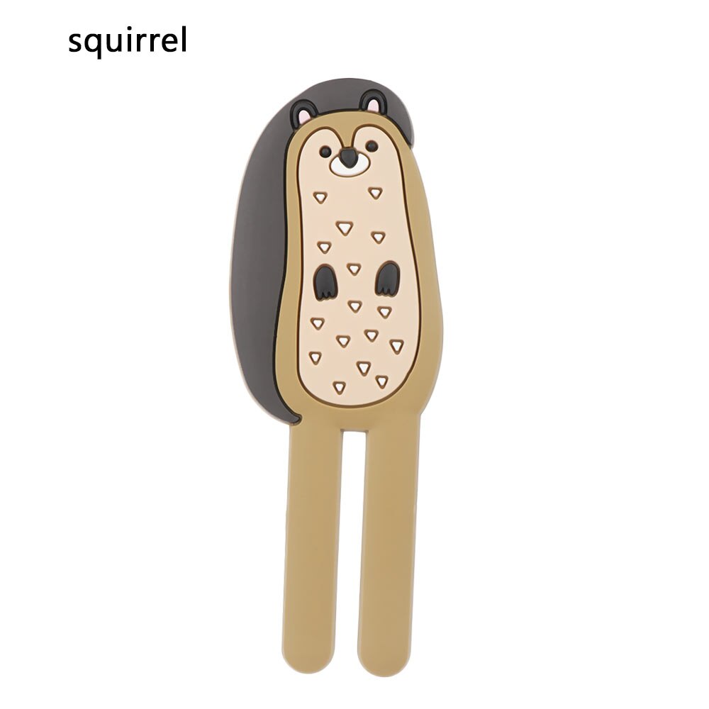 Verwijderbare Leuke Cartoon Vorm Koelkast Sticker Magneten Magnetische Sleutelhouder Dier Been Haken Decoratieve Haak: squirrel