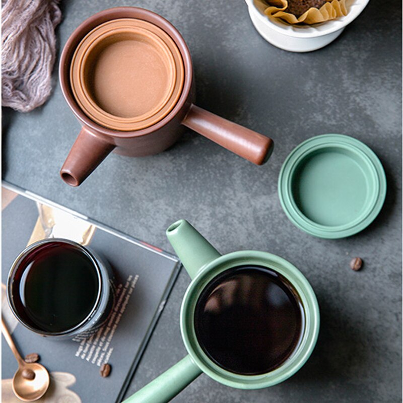 Ensemble de tasses filtre à café en céramique | Fait à la main de 450ml, ustensiles ménagers portables pour le café, accessoires de cuisine