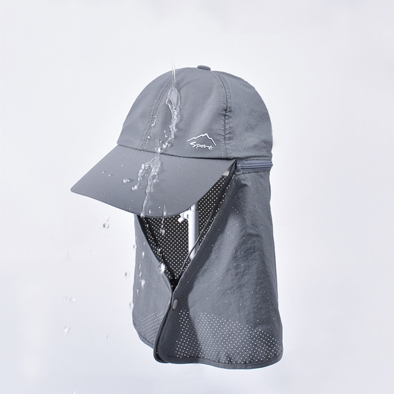 Gorra de pescador con protección UV para hombre, gorro de pescador de secado rápido para senderismo al aire libre, sombrero de cubo extraíble para el sol, bufanda de Panamá
