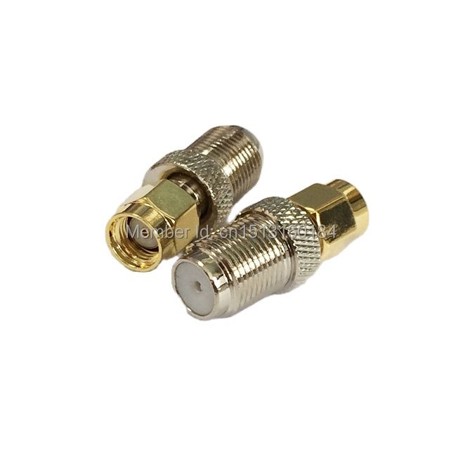 1Pc F Vrouwelijke Jack Naar RP-SMA Male Plug Rf Coax Adapter Modem Converter Rechte Vernikkelde