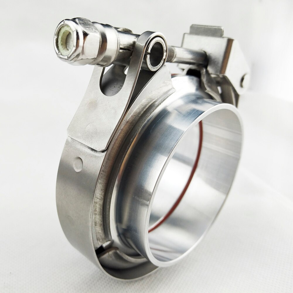 1.5''-5.0" ss304 Quick release V band clamp with Aluminum Alloy flange kit for exhaust pipe clamp nylon nut