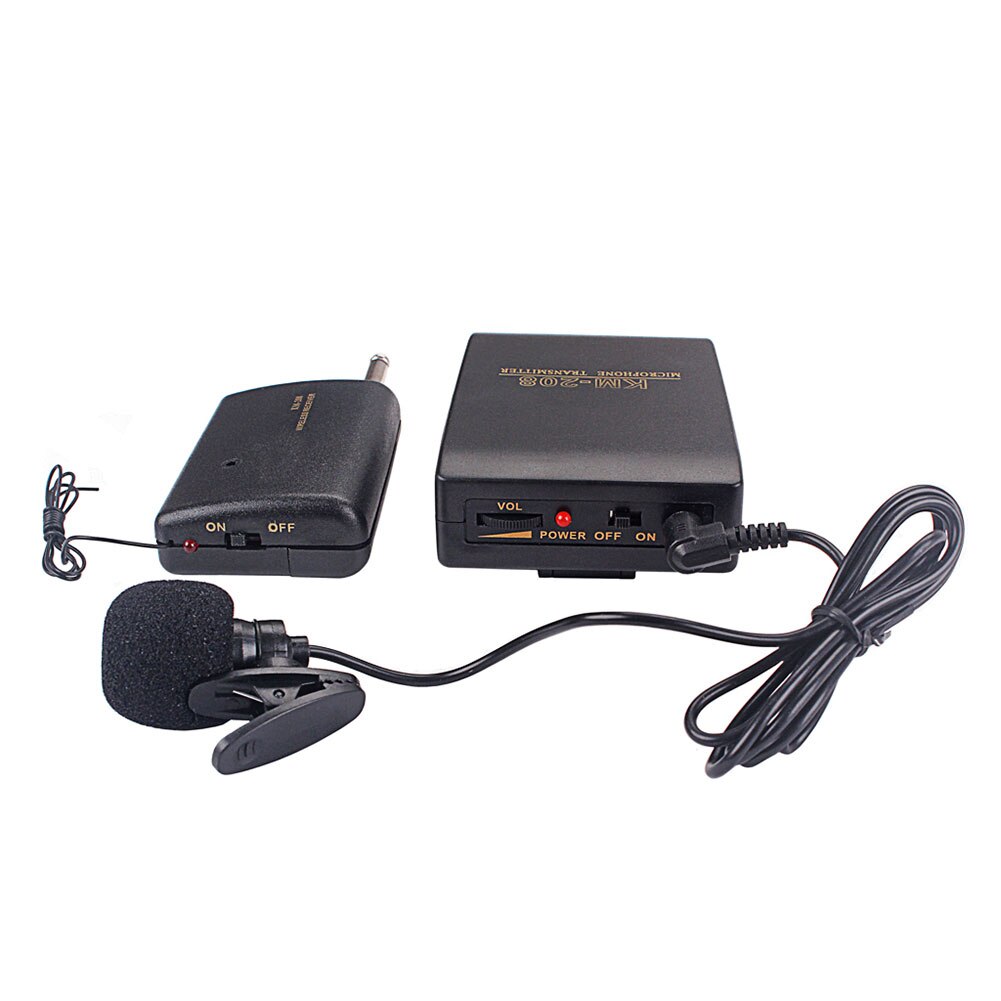 Wireless Receiver Lapel Collar Clip Mini Mic System Microphone