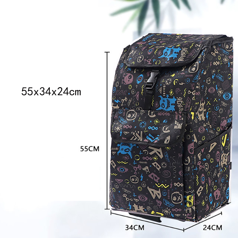Storage Bags for Trolley Shopping Cart Woman Market Purchase Basket Trailer Portable Cart Large Luggage Bags Foldable Handbag