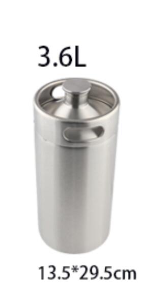 2L/3L/5L 304 Container Stainless Steel Home Brewing Two Pressure-Resistant Venting Cover Craft Fermentation Beer Barrel: 3.6L
