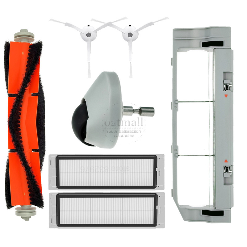 Replacement For Xiaomi Mi Robot Vacuum SDJQR02RR / SDJQR01RR / Mijia 1S SDJQR03RR Accessories Spare Parts Brush Filter Mop Cloth: Light Grey