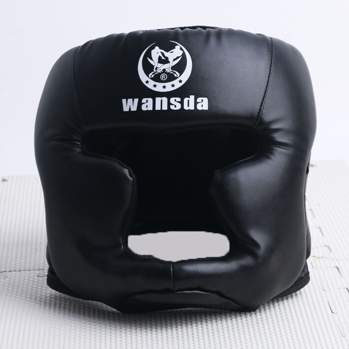 Einstellbare Geschlossen Typ Boxen Helm Kopfschutz für Taekwondo Karate Tai Kickboxen Wettbewerb Ausbildung Boxen Helm: Schwarz / Erwachsene Stil